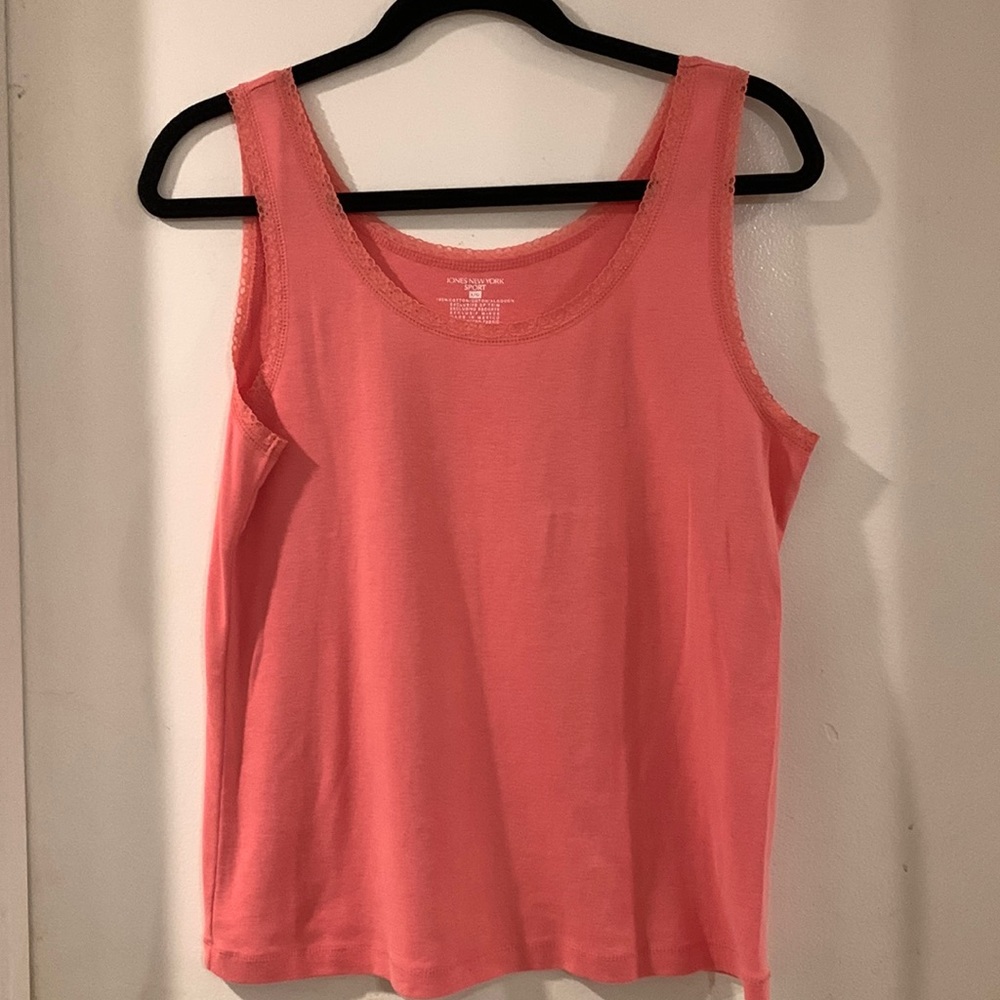 Jones New York Sport lace trimmed tank top